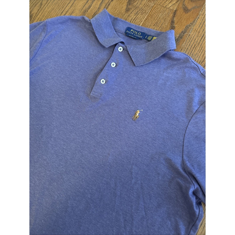 Polo Ralph Lauren Men's Large Classic Polo In Purple Horse